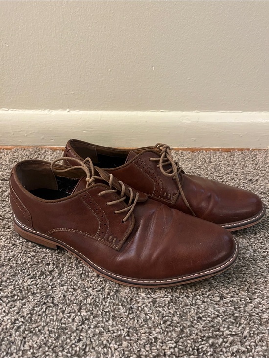 Steve Madden Other - Men's Madden Brown Leather Lace-Up Dress Shoes